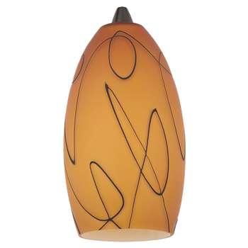 Ambiance Lighting Fossil Amber Pendant Glass Fossil Pattern Cased - 9