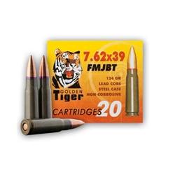 Ammo Golden Tiger 7.62x39 124 Grain FMJ 20 Rounds