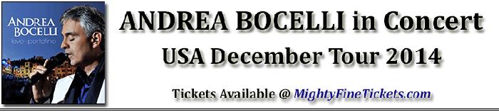 Andrea Bocelli Concert in Detroit, MI 2014 Tickets at Joe Louis Arena