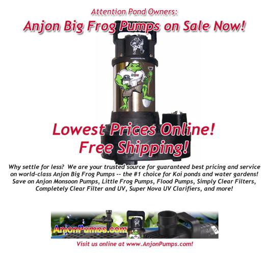 Anjon Big Frog Pumps, Pond Supplies, Lowest Price