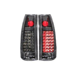 Anzo USA 311006 Chevrolet Black LED Tail Light Assembly - (Sold in Pairs)