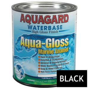 Aquagard Aqua Gloss Waterbased Enamel - 1Qt - Black (80001)