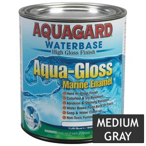 Aquagard Aqua Gloss Waterbased Enamel - 1Qt - Medium Grey (80018)
