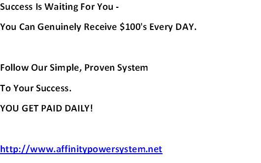 ?Attention*** Affinity Power System Has Launched! {MUST SEE}