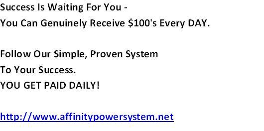 ???Attention*** Affinity Power System Has Launched! {MUST SEE}
