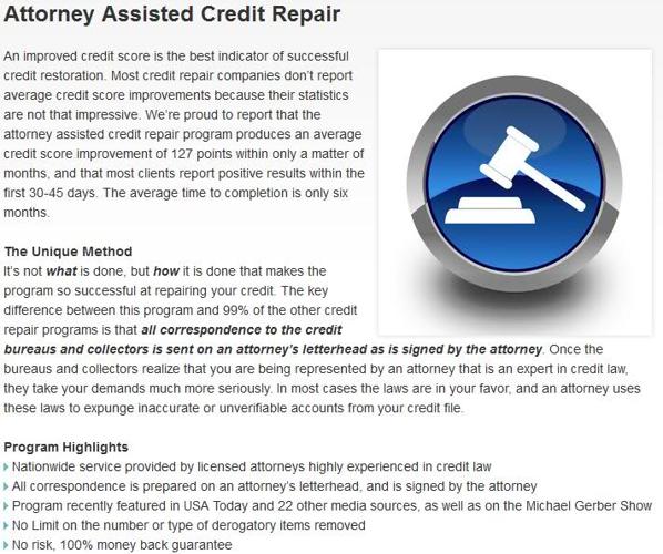 Attorney Assisted Credit Repair Services