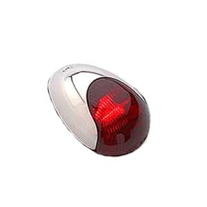 Attwood 2-Mile Vertical Mount Red Sidelight - 12V - Stainless Stee.