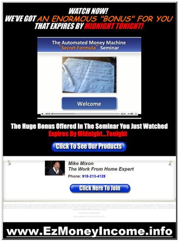 AUTOMATED MONEY MACHINE VIDEO - Watch Now - An Enormous Bonus Waiting For You - Expires Midnight aF
