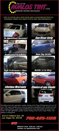 Automotive Window Tint / window tinting specials / Auto tint in las vegas