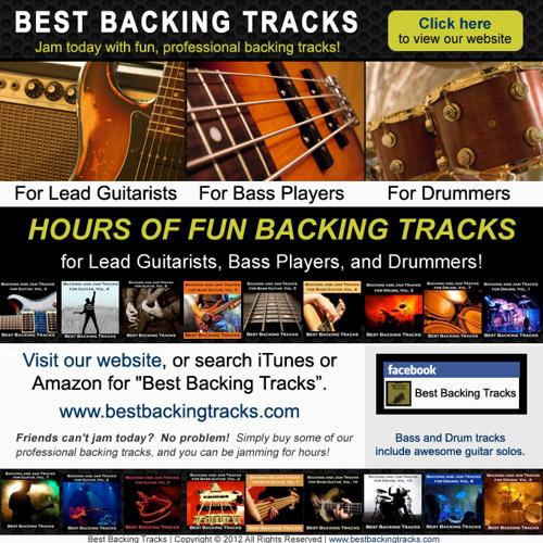 Backing tracks for Lead Guitar, Bass Guitar and Drums! Best Backing Tracks