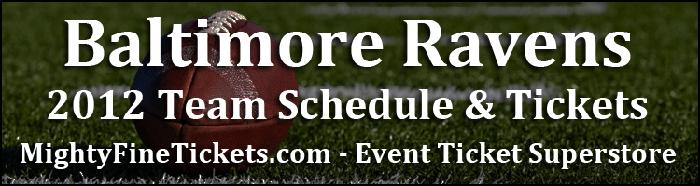 Baltimore Ravens M&T Bank Stadium 2012 Schedule Fan Packages & Tickets