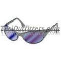 Bandit™ Safety Glasses with Slate Blue Frames/Mirror Lens
