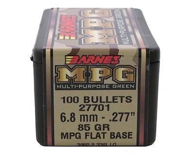 Barnes Bullets 27701 6.8mm .277 85gr MPG FB (Per 100)