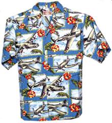 Beautiful Mens Hawaiian Shirts w/aircraft