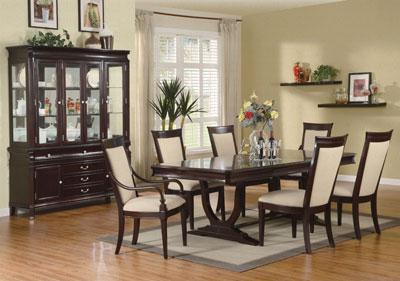 Beautiful Merlot Cappuccino Dining Table and 4 Chairs $1199
