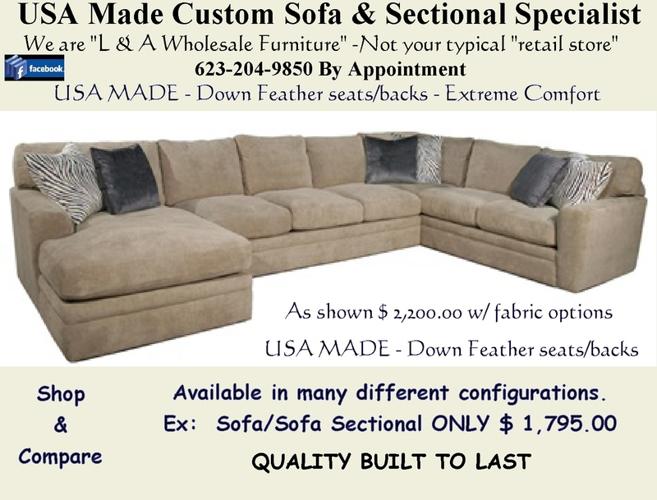 Beautiful PALM Sectional by Fairmont Designs - Many options - USA Made