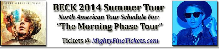 Beck Morning Phase Tour Concert in Columbia Tickets 2014 Post Pavilion