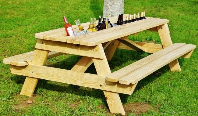 Beer Gutter Picnic Tables for 150!! You Gotta Have One!!
