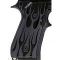 Beretta 92 Grips Flame Aluminum Black Anodized