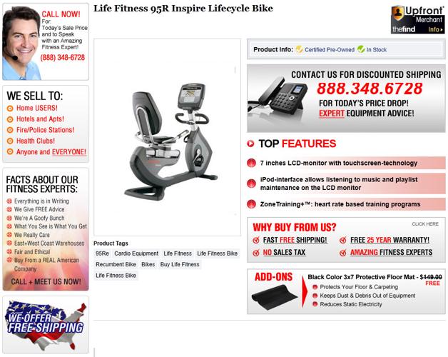 Best LilfeCycle Bjke - Life Fitness 95R - ON SALE ! - Get IT NOW !