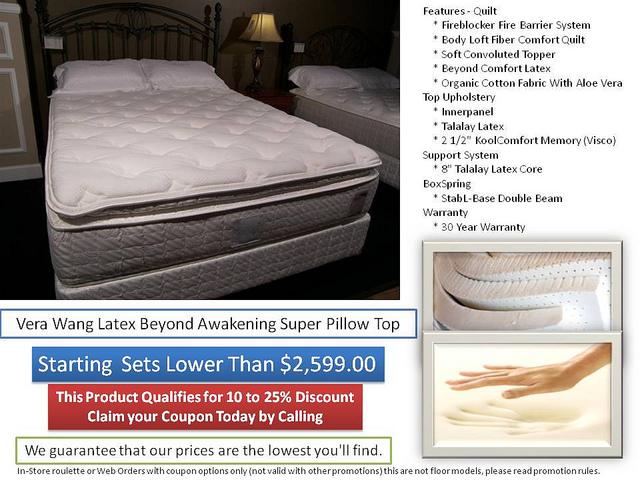 Beyond Awakening Vera Wang Latex Pillow Top Mattress by Serta