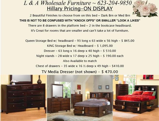 BIG STORAGE BED ~ King or Queen ~ Cappuccino or Brown Finish