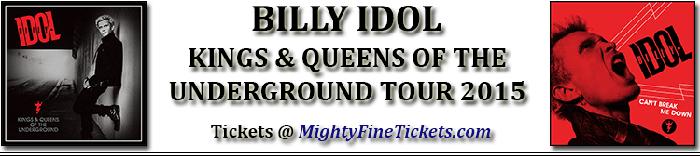 Billy Idol Tour Concert in Seattle Tickets 2015 at Paramount Theatre