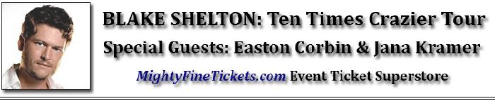 Blake Shelton Tour Concert Mansfield MA Tickets 2013 Comcast Center