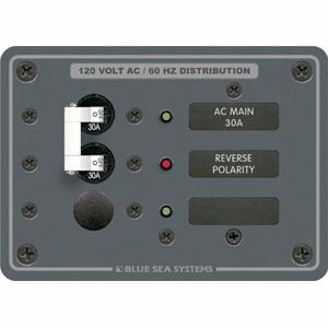 Blue Sea 8029 AC Main +1 Position Breaker Panel (White Switches) (.