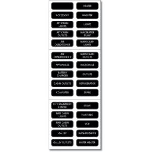 Blue Sea 8031 AC Panel Basic 30 Label Set (8031)