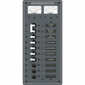 Blue Sea 8074 AC Main +8 Positions Toggle Circuit Breaker Panel (W.