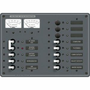 Blue Sea 8076 AC Main +11 Positions Toggle Circuit Breaker Panel .
