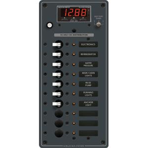 Blue Sea 8402 DC Panel 10 Position w/ Multimeter (8402)