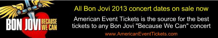 Bon Jovi 2013 Charlotte NC Tickets, Floor, VIP Fan Packages