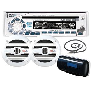 Boss Audio MCK1460W AM/FM/CD MR60 Speakers MRC5 Cover & Antenna (M.