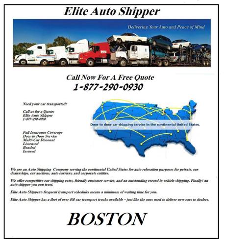 Boston Auto Transport and Car Shipping - ($275+ Anywhere in the U.S.)