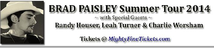 Brad Paisley Concert Bonner Springs KS Tickets 2014 Cricket Wireless Amphitheater