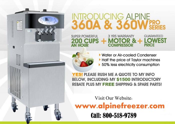 Brand New Quality Frozen Yogurt Machines Available With Full Financing!