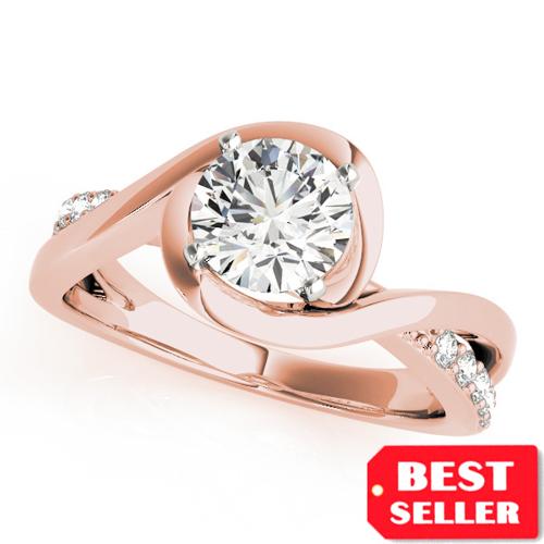 Brilliant Diamond Engagement Rings in Extraordinary Rose Gold