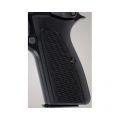 Browning Hi Power Grips Checkered G-10 Solid Black