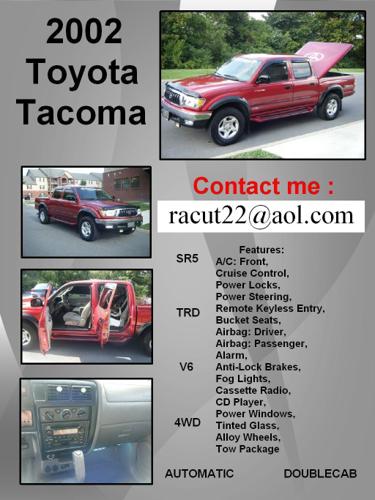 •°•°•°•2002 Toyota Tacoma SR5°•°•°•°