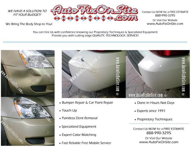 Bumper Repair \ Dent repair \ Touch Up \ Car Paint Repair