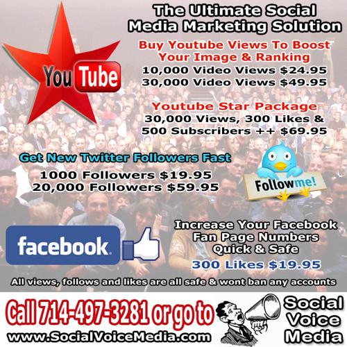 Buy Youtube Video Views, Twitter Follower, FB Likes & Increase Your Ranking Fast & Safe