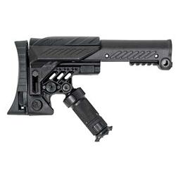 CAA AR15 10-Position Multi Position Sniper Stock with Pod Black