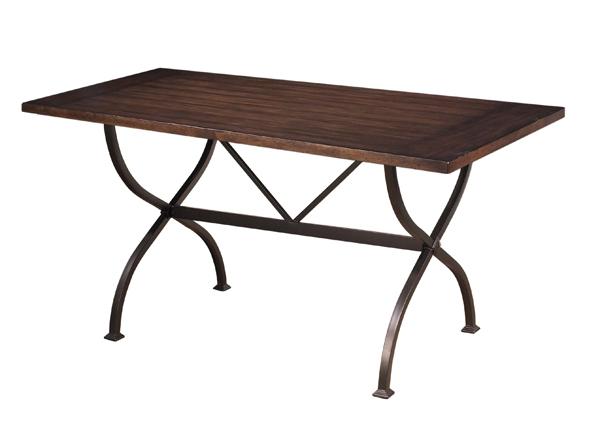Cameron Counter Height Rectangle Table (Chestnut Brown Finish)
