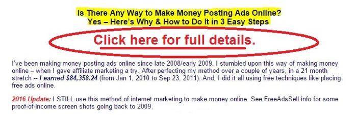 Can You Make Money Posting Free Ads? Yes ? And Here?s How to Do It in 3 Easy Steps