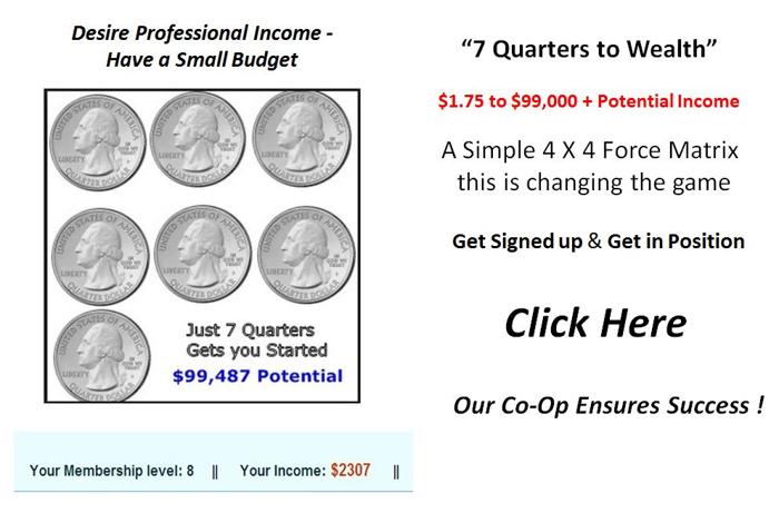 --- Can You Raise 7 Quarters ($1.75) - Then You Can Create a Six Figure Income! --- 6137