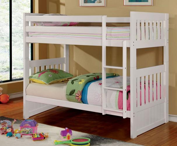 canberra mission style twin over twin size bunk bed