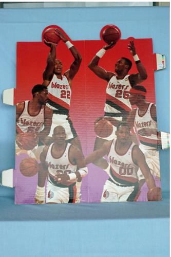 Cardboard Portland Trailblazers Advertising Material from early 1990's