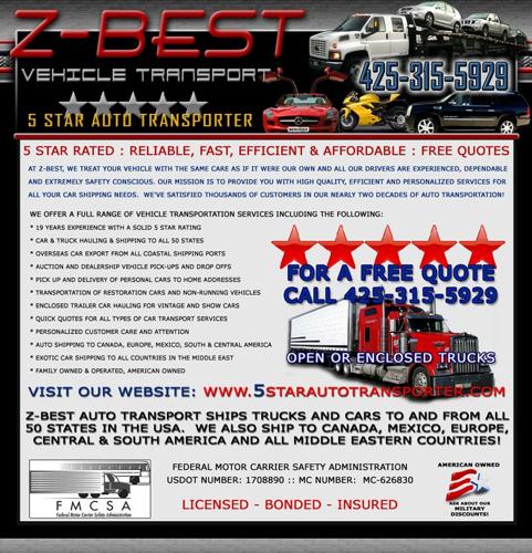 Cars Auto Transport - 5 Star Auto Shippers